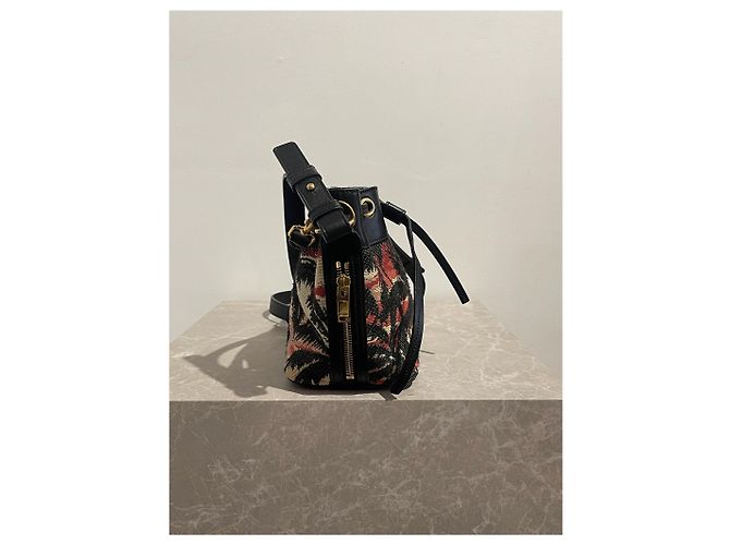 Emmanuelle Borse SAINT LAURENT T. Pelle Nero - vista 2