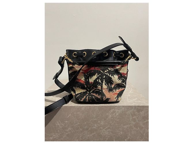 Emmanuelle Borse SAINT LAURENT T. Pelle Nero - vista 3