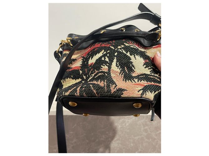 Emmanuelle Borse SAINT LAURENT T. Pelle Nero - vista 5
