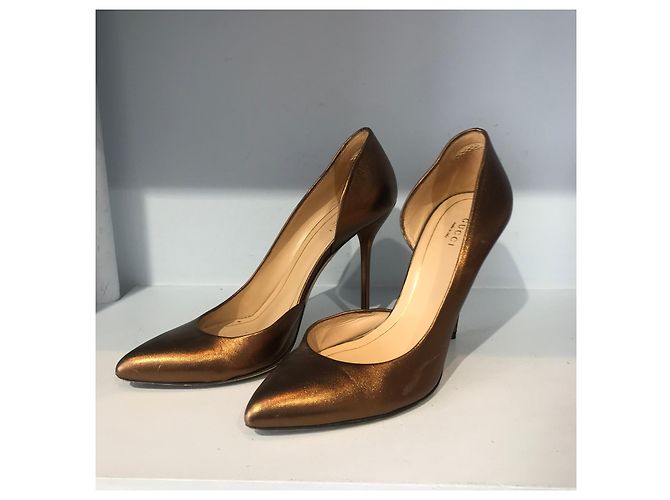 Tacchi GUCCI T.EU 38.5 Pelle D'oro - vista 3