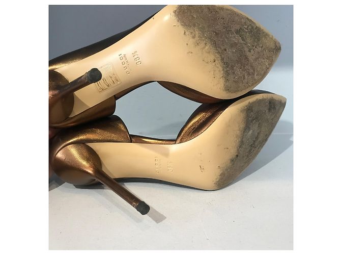 Tacchi GUCCI T.EU 38.5 Pelle D'oro - vista 4