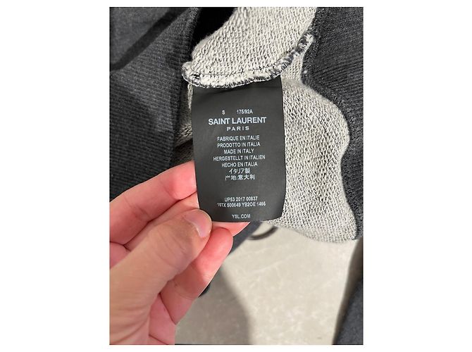 SAINT LAURENT Strickwaren T.International S Baumwolle Grau - Ansicht 4