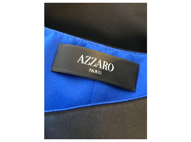 Vestidos AZZARO T.FR 38 Viscosa Negro - vista 4