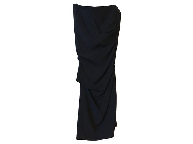 Vestidos AZZARO T.FR 38 Viscosa Negro - vista 7