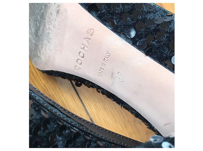ROCHAS Absätze T.EU 37 Leder Schwarz - Ansicht 6