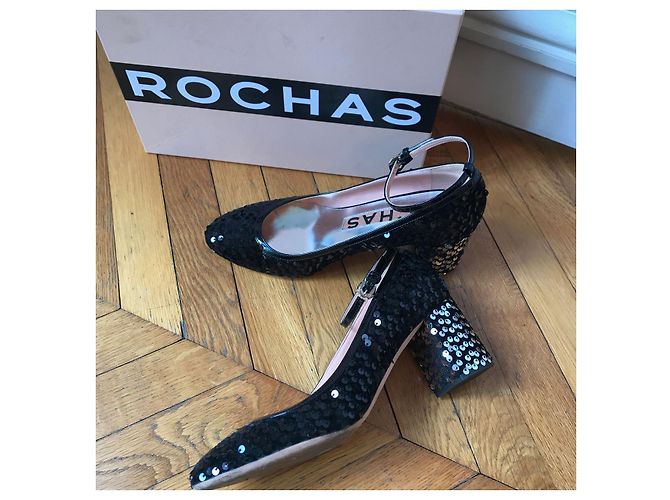 ROCHAS Absätze T.EU 37 Leder Schwarz - Ansicht 7
