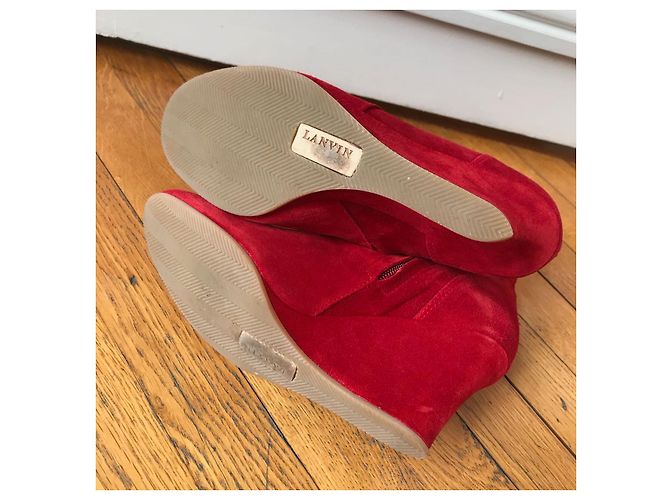Botines LANVIN T.EU 36 Ante Roja - vista 4