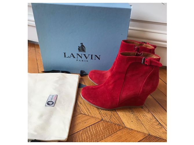 Botines LANVIN T.EU 36 Ante Roja - vista 5