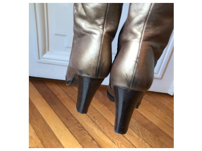 Botas BARBARA BUI T.EU 36 Cuero Dorado - vista 5