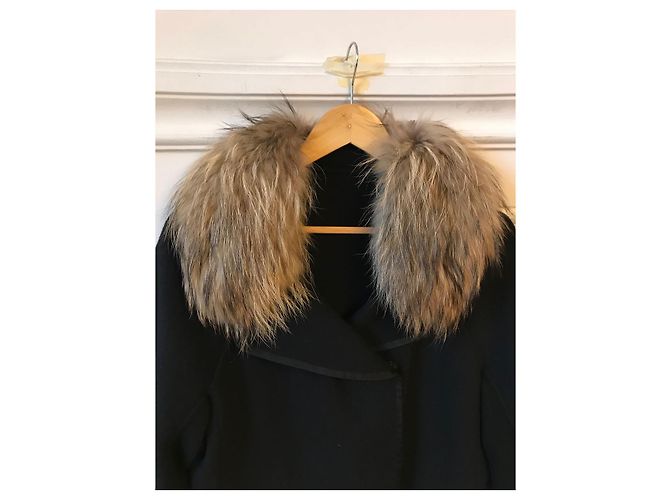 SAM RONE Abrigos T.International S Cashmere Negro - vista 2