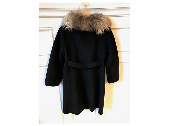 SAM RONE Abrigos T.International S Cashmere Negro - vista 3