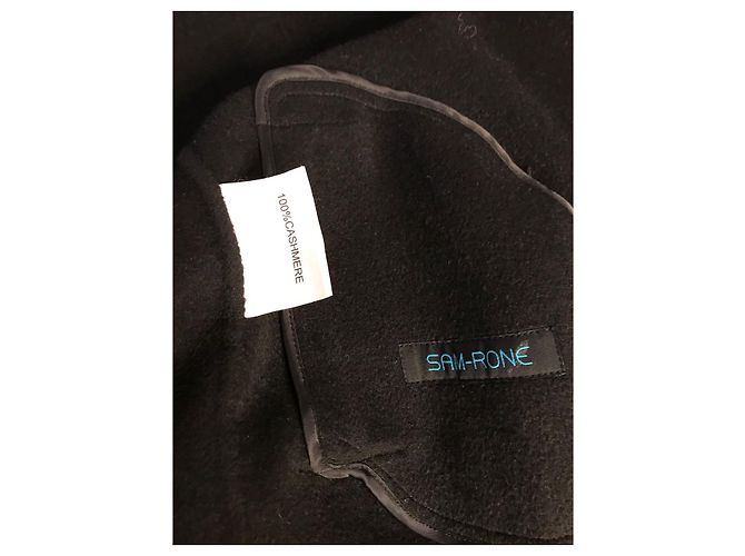 SAM RONE Abrigos T.International S Cashmere Negro - vista 4