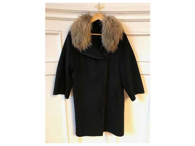 SAM RONE Abrigos T.International S Cashmere Negro - vista 5