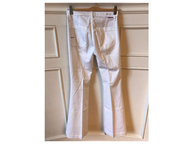 HUDSON Jeans T.FR 38 Cotone Bianco - vista 3