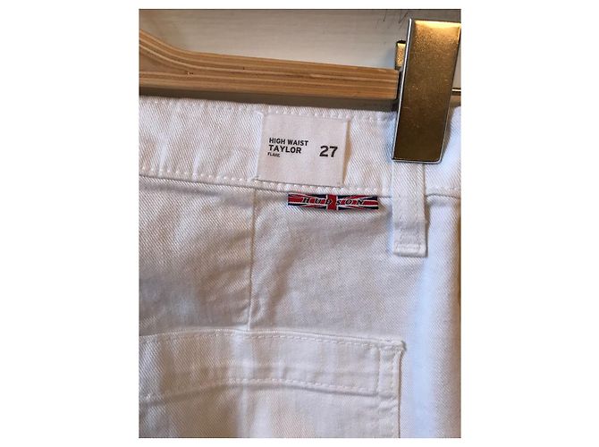 HUDSON Jeans T.FR 38 Cotone Bianco - vista 4