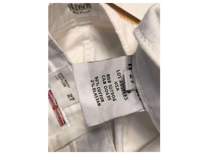 HUDSON Jeans T.FR 38 Cotone Bianco - vista 5