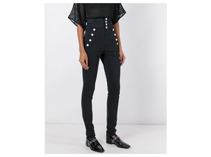 Jeans ISABEL MARANT T.FR 38 Cotone Nero - vista 2