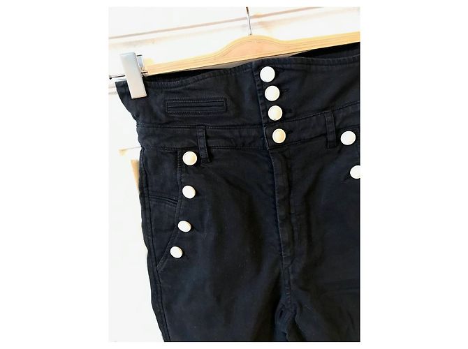 Jeans ISABEL MARANT T.FR 38 Cotone Nero - vista 4