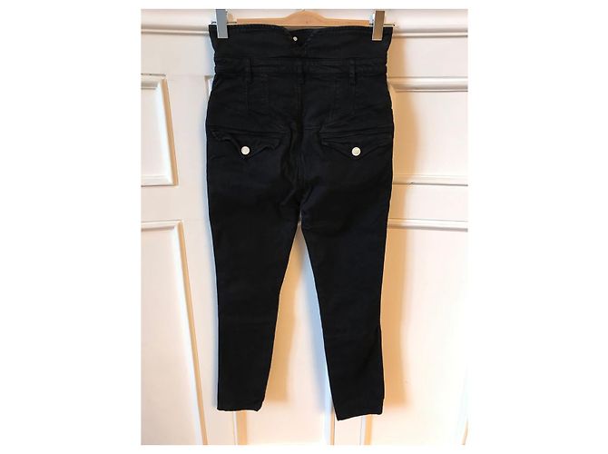 Jeans ISABEL MARANT T.FR 38 Cotone Nero - vista 5