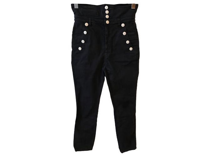 Jeans ISABEL MARANT T.FR 38 Cotone Nero - vista 8