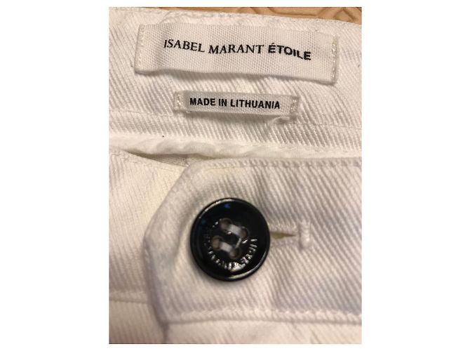 ISABEL MARANT ETOILE Jeans T.FR 36 Algodón Blanco - vista 4