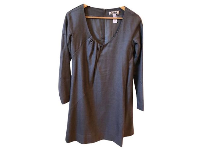 Chloé CHLOE Vestidos T.Internacional S Lana Gris - vista 4