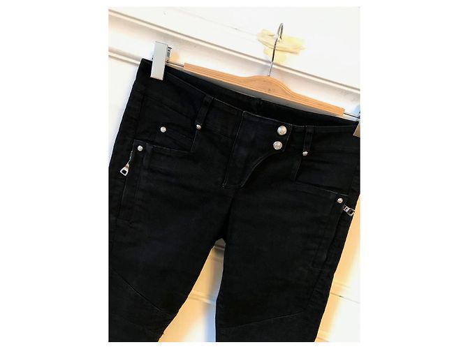 Jeans BALMAIN T.FR 38 Cotone Nero - vista 2