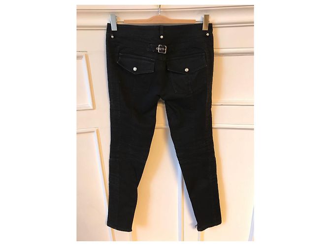 Jeans BALMAIN T.FR 38 Cotone Nero - vista 3