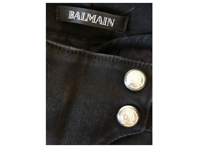 Jeans BALMAIN T.FR 38 Cotone Nero - vista 4