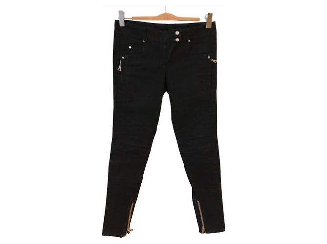 Jeans BALMAIN T.FR 38 Cotone Nero - vista 6