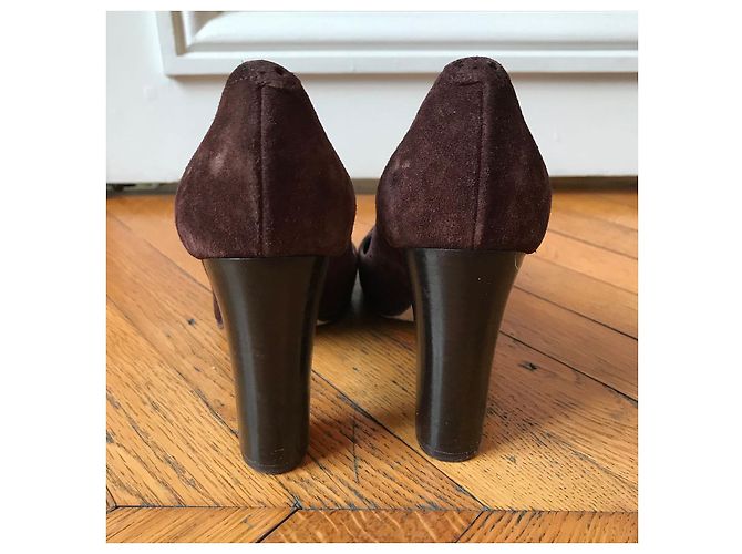 Chloé CHLOE Tacchi T.EU 37.5 Camoscio Marrone - vista 3