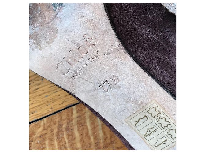 Chloé CHLOE Tacchi T.EU 37.5 Camoscio Marrone - vista 5
