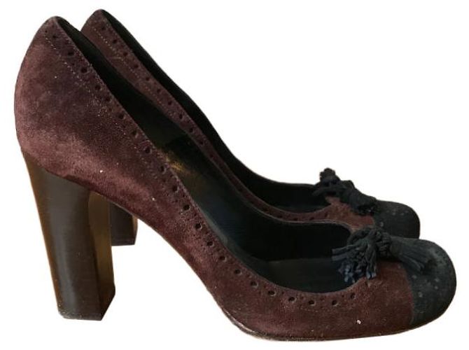 Chloé CHLOE Tacchi T.EU 37.5 Camoscio Marrone - vista 6