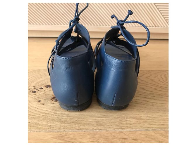 Hermès Sandali HERMES T.EU 40.5 Pelle Blu - vista 3