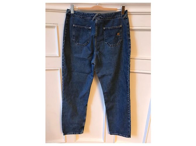 COURREGES Jeans T.FR 42 Cotone Blu - vista 3