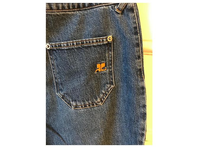 COURREGES Jeans T.FR 42 Cotone Blu - vista 4