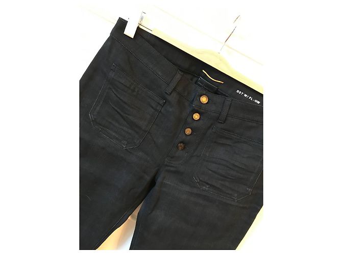 SAINT LAURENT Jeans T.FR 40 Cotone Nero - vista 2