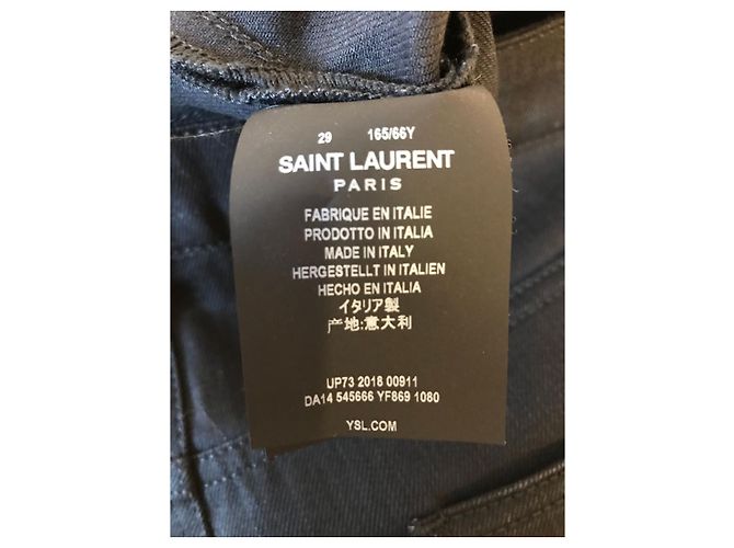 SAINT LAURENT Jeans T.FR 40 Cotone Nero - vista 5