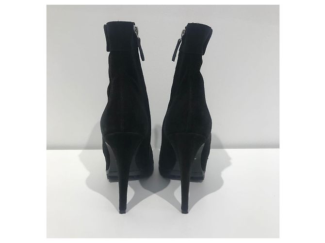 Botines VERSACE T.EU 36 Ante Negro - vista 4