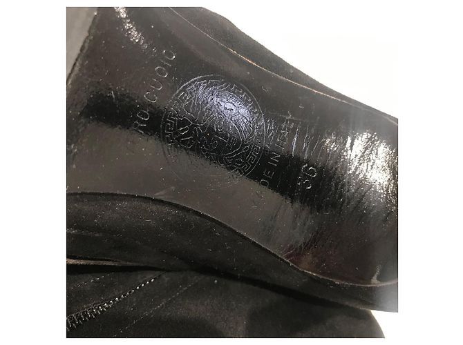 Botines VERSACE T.EU 36 Ante Negro - vista 6