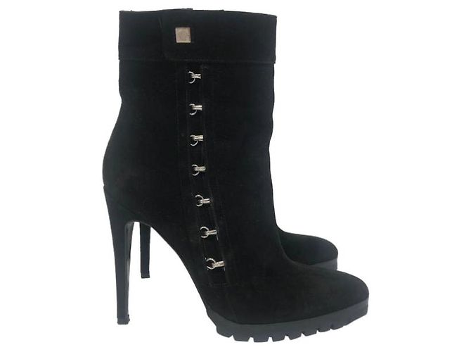 Botines VERSACE T.EU 36 Ante Negro - vista 7