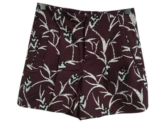 MARNI Shorts T.International S Algodón Burdeos - vista 7