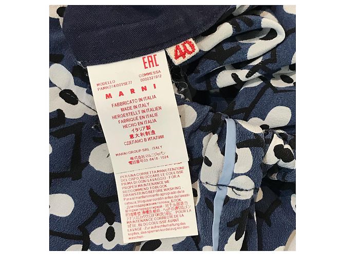 Pantalones MARNI T.FR 36 Seda Azul - vista 6