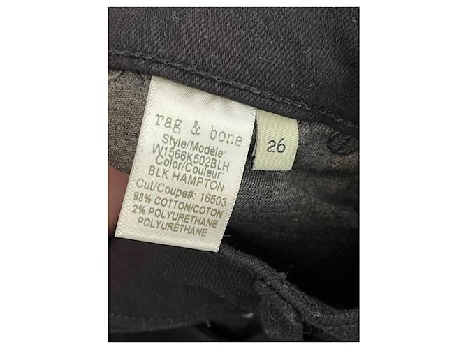 RAG & BONE Jeans T.FR 36 Cotone Nero - vista 6