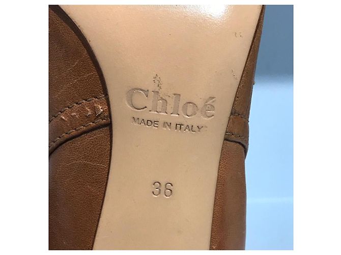 Chloé Botines CHLOE T.EU 36 Cuero Camello - vista 6