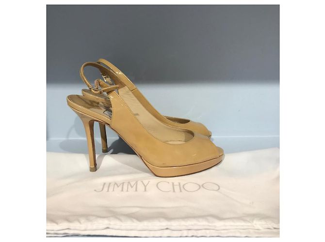 JIMMY CHOO Absätze T.EU 36.5 Lackleder Beige - Ansicht 6