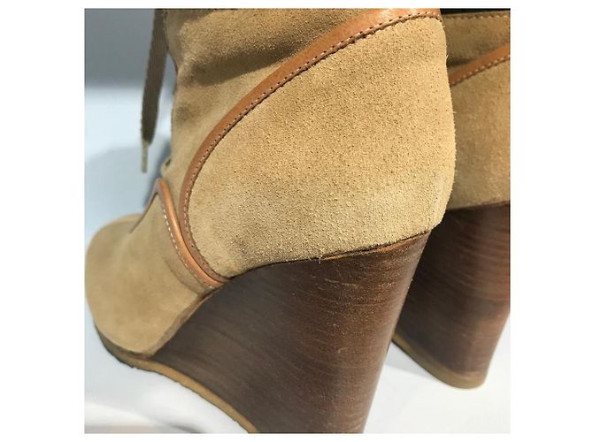 Chloé Stivaletti CHLOE T.EU 36.5 Camoscio Beige - vista 4