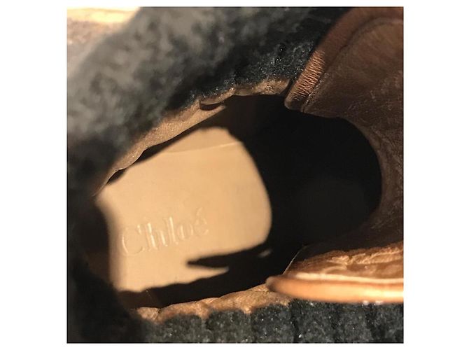 Chloé Stivaletti CHLOE T.EU 36.5 Camoscio Beige - vista 7