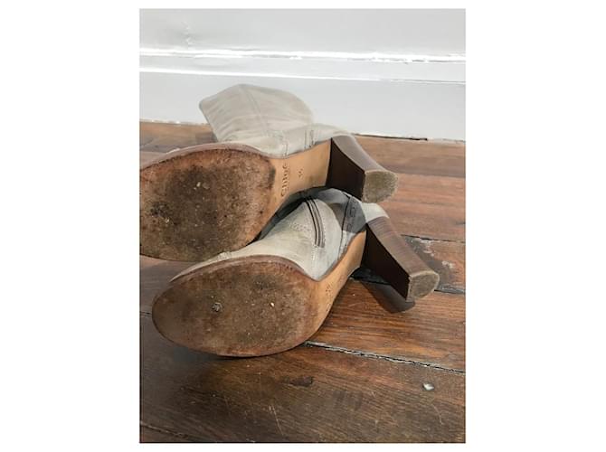 Chloé Botas CHLOE T.EU 36 Cuero Gris - vista 6