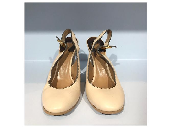 Chloé CHLOE Absätze T.EU 36.5 Leder Beige - Ansicht 2